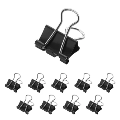 Imagen de Westcott E 10710 00 Clips plegables (12 unidades, 15 mm, 12 metal para documentos, resistentes y reutilizables)