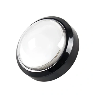 Imagen de EG STARTS Arcada 4 Pulgadas 100mm Big Dome 12V LED Pulsadores Iluminados con microinterruptor para Arcade Machine Video Juegos Partes (Blanco)