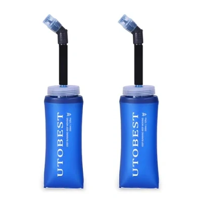 Imagen de UTOBEST Soft Flask 350ml TPU Botellas de Agua Plegables para Correr hidratación Senderismo Ciclismo, Bpa Free