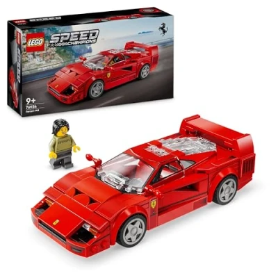 Imagen de LEGO Speed Champions Supercoche Ferrari F40 Maqueta de Coche Carreras Juguete con Minifigura Piloto, Set Vehículo Colección, Regalo para Niños y Niñas 9 Años o Más 76934