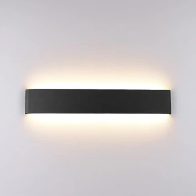 Imagen de Klighten Aplique de Pared Interior 51cm, 16W Lampara LED Moderna, Luces Aluminio para Salas Estar, Dormitorios, Pasillos, IP20, Blanco CáLido 3000K, Negro