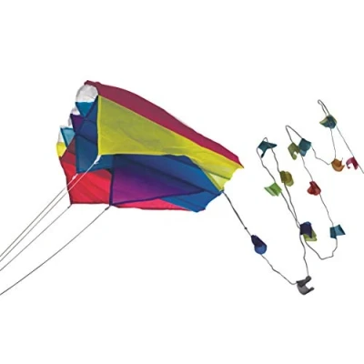 Imagen de Günther Paul 1189 Mini Parafoil Azul, Cometa de Colores, Vela Ligera, se Puede Guardar cómodamente en el Bolsillo, Aprox. 60 x 51 cm, Multicolor, Schulfüller Feder M (1189)