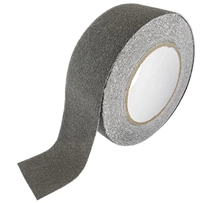 Imagen de SeKi cinta adhesiva antideslizante gris, 50 mm x 10 m, de seguridad para escaleras, peldaños, azulejos, rampas, escaleras o el suelo; autoadhesiva