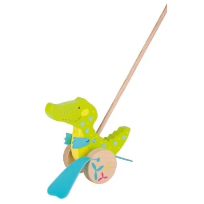 Imagen de GOKI 54911 Animal para Empujar Cocodrilo (con Grandes Patas) (+1 Año)