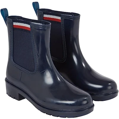 Imagen de Tommy Hilfiger Corporate Botas de agua, Mujer, Talla: 37, Space blue Zapatos