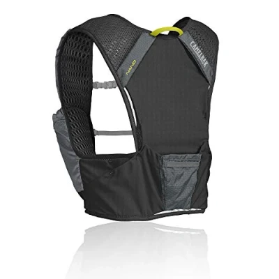 Imagen de CamelBak Nano Vest 1½ l + 2 Quick Stow Flask (S,M,L) Run HIDRATACIÓN, Adultos Unisex, S Graphite/Sulphur Spring, 1,5 litros