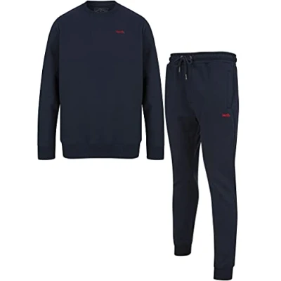 Imagen de TOKYO LAUNDRY Conjunto de sudadera con cuello redondo y pantal�n jogging para hombre Azul marino