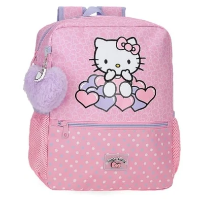 Imagen de Hello Kitty Hearts &amp; Dots Mochila Escolar Rosa 27x33x11 cms Poliéster 9,8L