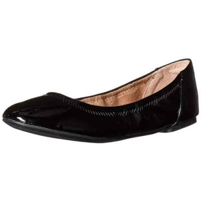 Imagen de Amazon Essentials Bailarinas Belice Mujer, Negro Charol, 45 EU