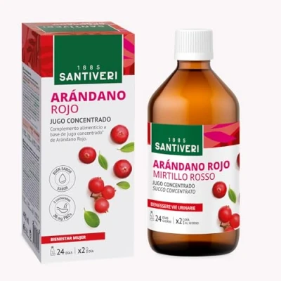 Imagen de SANTIVERI Concentrado de Arándano Rojo con Alto Contenido en Proantocianidinas 180mg/100ml, Sin Azúcar Frasco 490 ml