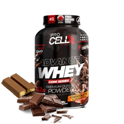 Imagen de WheyCore Proteinas Whey (2kg) Sabor Chocolate, Zero Azúcar, 21g de Proteina, 66 Servicios Protein Concentrado y Aislado Suero para Masa Muscular en Polvo Batidos