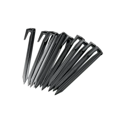 Imagen de estacas GARDENA: accesorios para robot cortacésped, juego de 100 fijar los cables perimetral y guía, sirven soporte el cable, fijación fácil, artículos 4071 4072 (4090 20)