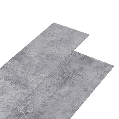Imagen de vidaXL Lamas para Suelo no Autoadhesivos Baldosa Azulejo Cocina Sala de Estar Antiestático Impermeable Antideslizante PVC Gris Cemento 5,26 m² 2 mm