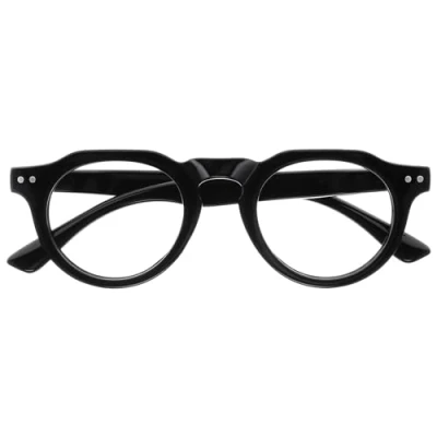 Imagen de OPULIZE RIO Gafas de Lectura con Filtro Luz Azul Montura Parte Superior Plana Negro Hombres y Mujeres Bisagras Muelle B53 1 +2.00