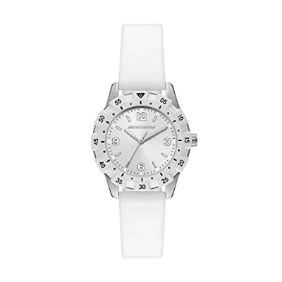 Imagen de Skechers Reloj para mujer Doheny, movimiento de tres manecillas, caja aleación plateada 34 mm con correa silicona, SR6241