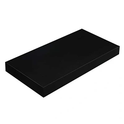 Imagen de VASAGLE Estante de Pared, Flotante, 20 x 40 3,8 cm, Balda Pared para Marcos Fotos, DecoraciÓn, SalÓn, Estudio, Cocina, Negro ClÁsico LWS24BK