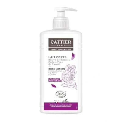 Imagen de CATTIER PARIS Loción corporal hidratante para el cuerpo, aroma a flor de higo, crema vegana, etiqueta plástico 100% reciclado, 500 ml