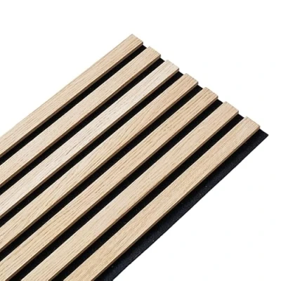 Imagen de DECOON Panel de listones madera, 250 x 30 1 cm, color roble claro auténtico, fondo negro, 0,75 m²