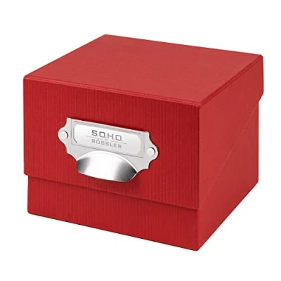 Imagen de Roessler Papier 1325452360 GmbH &amp; Co KG A.F. S.O.H.O. Caja de fotografías, A6, color rojo