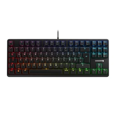 Imagen de CHERRY G80 3000N RGB TKL, teclado Gaming con cable y sin numérico, distribución de alemán (QWERTZ), iluminación RGB, switches MX SILENT RED originales, negro
