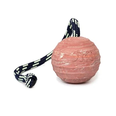 Imagen de Pelota IDC de Goma Natural con Cuerda, Estriado Horizontalmente, 70 mm