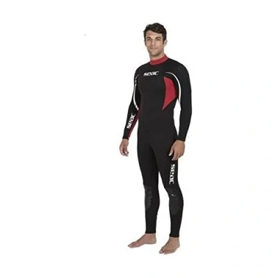 Imagen de Seac Relax Monopieza 2,2 mm ideal para Snorkeling, Plongeidad, Natación y Actividades Nauticas Hombres, Negro/Rojo, XXL