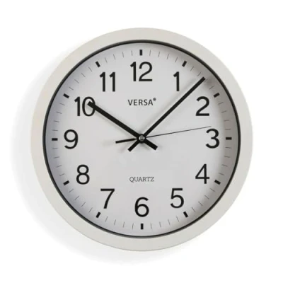 Imagen de Versa Reloj de Pared Blanco Plástico Cuarzo 4,3 x 30 cm