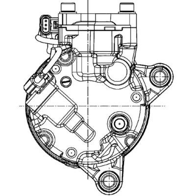 Imagen de MAHLE ORIGINAL ACP 599 000P Compresor de Aire Acondicionado 6VS14ec 12V R1234yf, R134a con acoplamiento magnético BMW: X1, X2, MINI: Hatchback, Cabrio