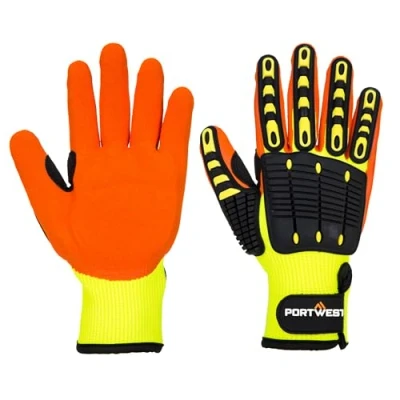 Imagen de Portwest Guante Anti Impact Grip, Tamaño: L, Color: Amarillo/Naranja, A721Y1RL