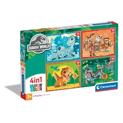 Imagen de Clementoni Puzzle Infantil 4 Puzzles en 1: de 12, 16, 20 y 24 Piezas Jurassic World Desde 3 años (21521)