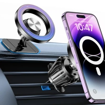 Imagen de Soporte Movil Coche Magsafe【Super imanes】 Magnetico Coche, iPhone Coche【360 Rotación】 Iman para 16 15 14 13 12 Pro MAX Plus MagSafe Accesorios