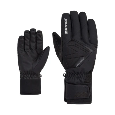 Imagen de Ziener Gatis Z AS Hombres Guantes De Esquí (Talla: 11, Gris,negro)