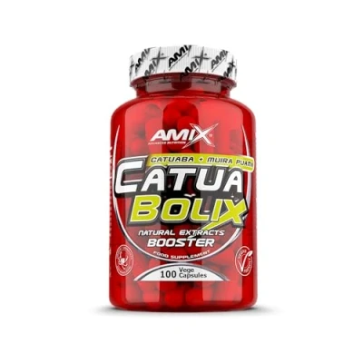 Imagen de AMIX Suplemento Deportivo Catuabolix en 100 Cápsulas Ayuda al Incremento de la Testosterona Contribuye a Aumentar Fuerza y Masa Muscular Alimenticio