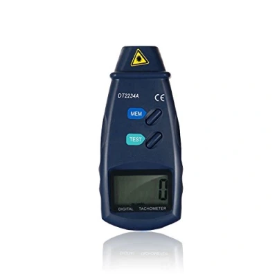 Imagen de Velocímetro digital NUZAMAS Pantalla LCD RPM Prueba Pequeño motor Medidor de velocidad del Calibre Tester sin contacto Amplio rango medición 2.5 99999