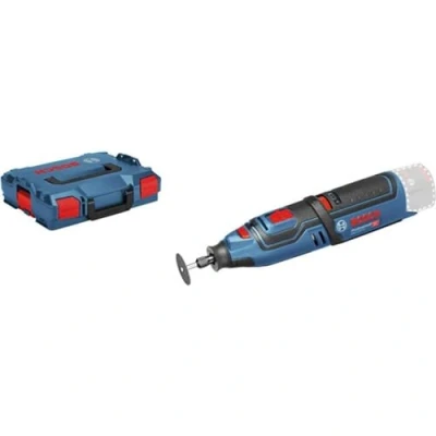 Imagen de Bosch Professional 12V System GRO 35 Miniherramienta a batería (5000 35000 rpm, sin batería, en L Box), Negro/Azul, Solo