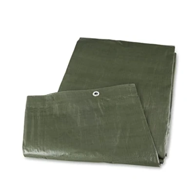 Imagen de Mivos Lona Impermeable de 3 x 4 m Color Verde PP PE 90 g Multiusos con Ojales Aluminio Protección Resistente al Moho para Coche Muebles Jardín Barco Madera