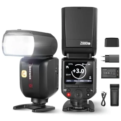 Imagen de NEEWER Z880 C flash 2,4 G 76 W TTL Cámara Speedlite Compatible con Canon, UI mejorada, lámpara de modelado TTL/M, interruptor rápido TCM, 1/8000s HSS 7,4 V/2600 mAh batería 480 potencia