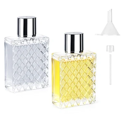 Imagen de Ysimple pulverizador de perfume portátil 100 ml, viaje para hombre y mujer, rellenable con pipetas embudo perfume, viajes, cosméticos