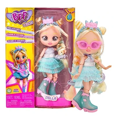 Imagen de BFF BY BEBÉS LLORONES Stella Coleccionable Muñeca Fashion con Pelo Largo, Ropa de Tela y 9 Accesorios Regalo optimo para NIÑOS NIÑAS +5 Años
