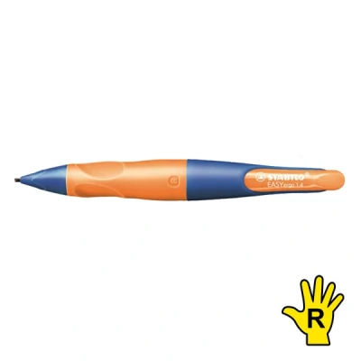 Imagen de Portaminas ergonómico STABILO EASYergo 1.4 Pack con 1 unidad Color naranja y azul Modelo para diestros