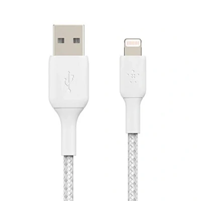 Imagen de Belkin Boost Charge Lightning Braided cable 0,15 Metro Blanco