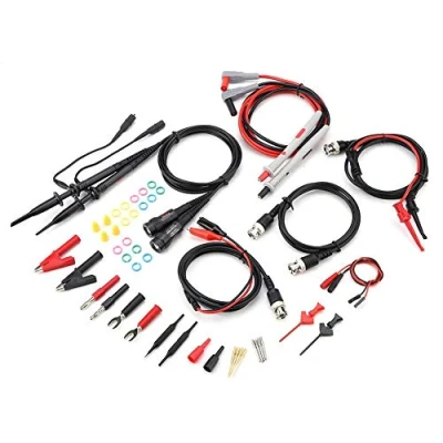 Imagen de Juego de puntas prueba, P1260D Conjunto sonda Osciloscopio Multímetro Cable prueba con pinzas cocodrilo reemplazables