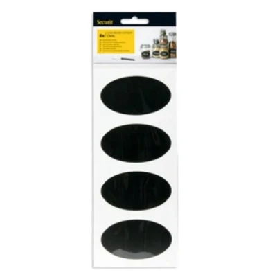 Imagen de Securit Pack de 8 pizarras Autoadhesivas a Forma Oval, Multicolor, 1 x 10.5 32 cm