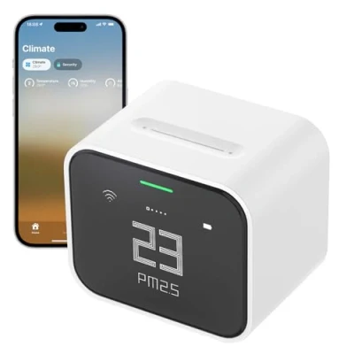 Imagen de Qingping Air Monitor Lite, sensor de calidad del aire interior Wi Fi compatible con Apple HomeKit detecta CO2, PM2.5, PM10, temperatura y humedad