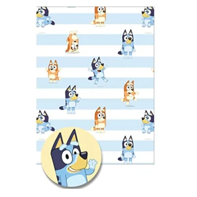 Imagen de Danilo Promotions LTD BLW01 Bluey Papel de regalo, 2 hojas y etiquetas