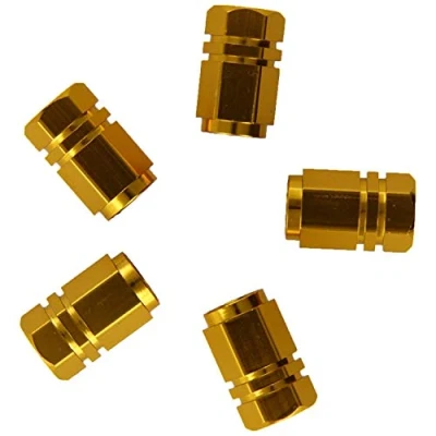 Imagen de SUMEX 4006950 Tapones Válvula Aluminio Hexagonal, Dorado