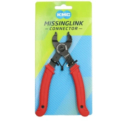 Imagen de KMC Conector de Enlace Faltante Alicates Cadena, Unisex, Rojo, Universal