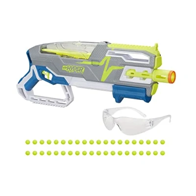 Imagen de Nerf Hyper, Blaster con Bomba Siege 50, 40 Bolas Gafas, 33 m/s, Recarga fácil, Capacidad de 50 Bolas, L
