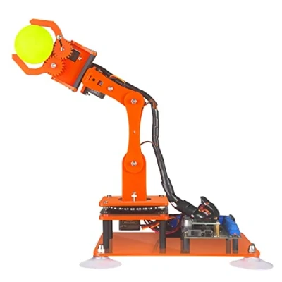 Imagen de Adeept Kit de Brazo Robot 5 DOF programable Stem Educativo Ejes con Pantalla OLED DIY Modelo Buliding Compatible Arduino IDE(Naranja)
