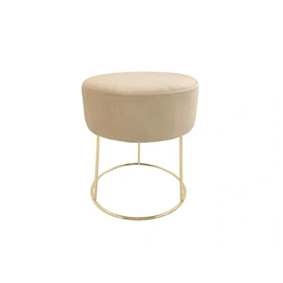 Imagen de Echtwerk Taburete Marilyn con Superficie de Terciopelo, 35,5 x 40,5 cm, hasta 150 kg, Color Crema